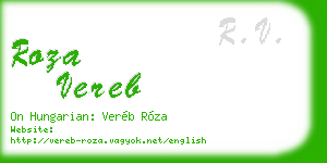 roza vereb business card